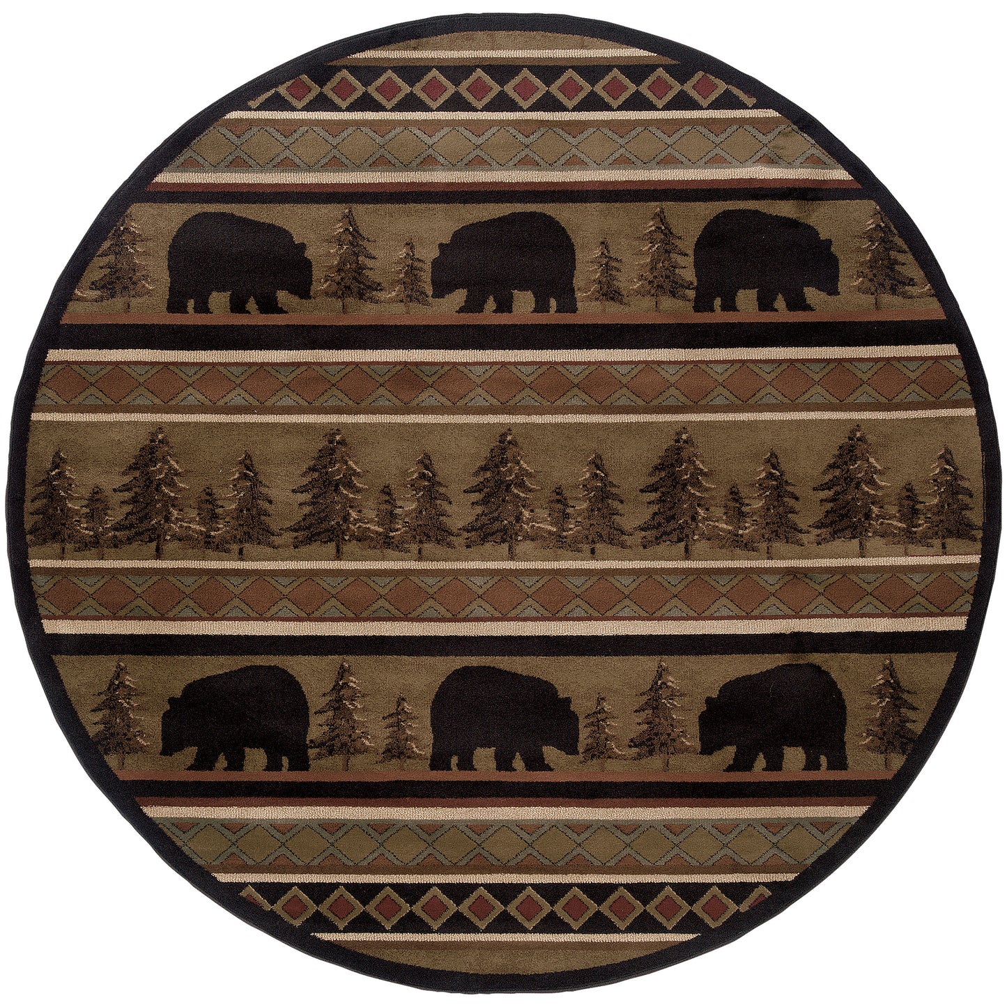Hudson 1066A Black Southwest/Lodge Rug