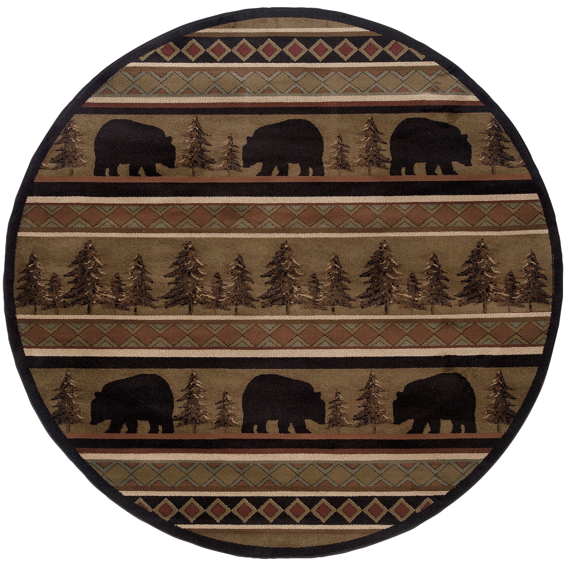 Hudson 1066A Black Southwest/Lodge Rug