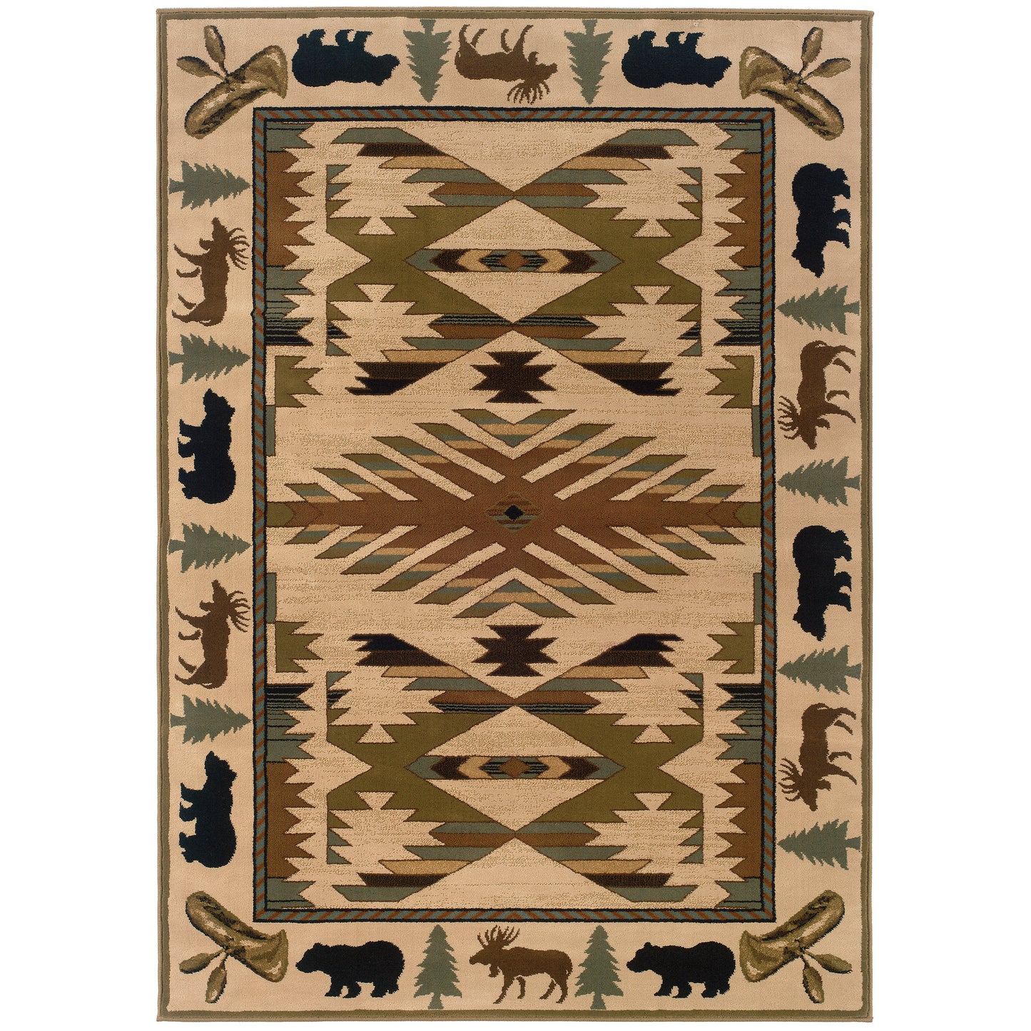 Hudson 1072A Ivory Southwest/Lodge Rug