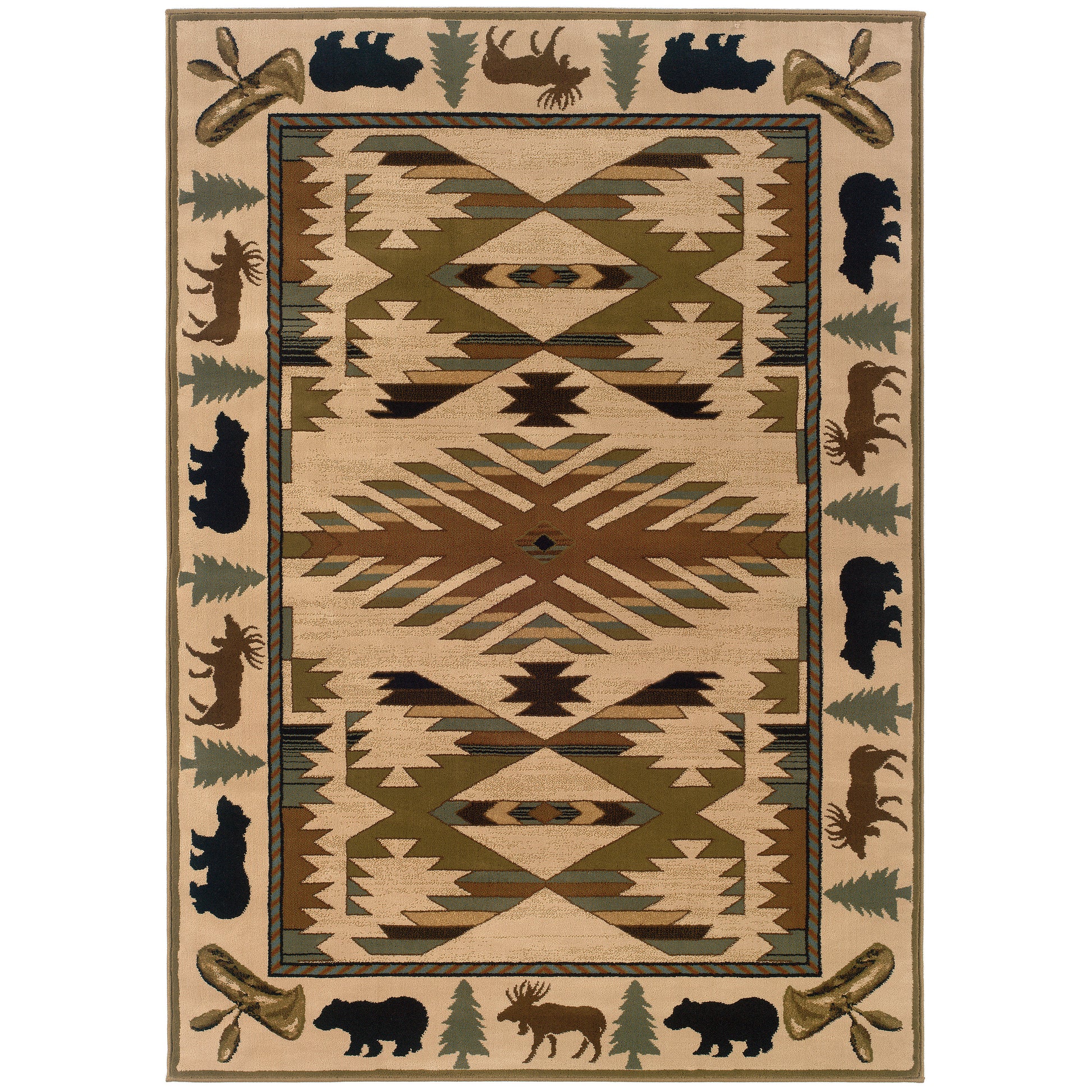 Hudson 1072A Ivory Southwest/Lodge Rug