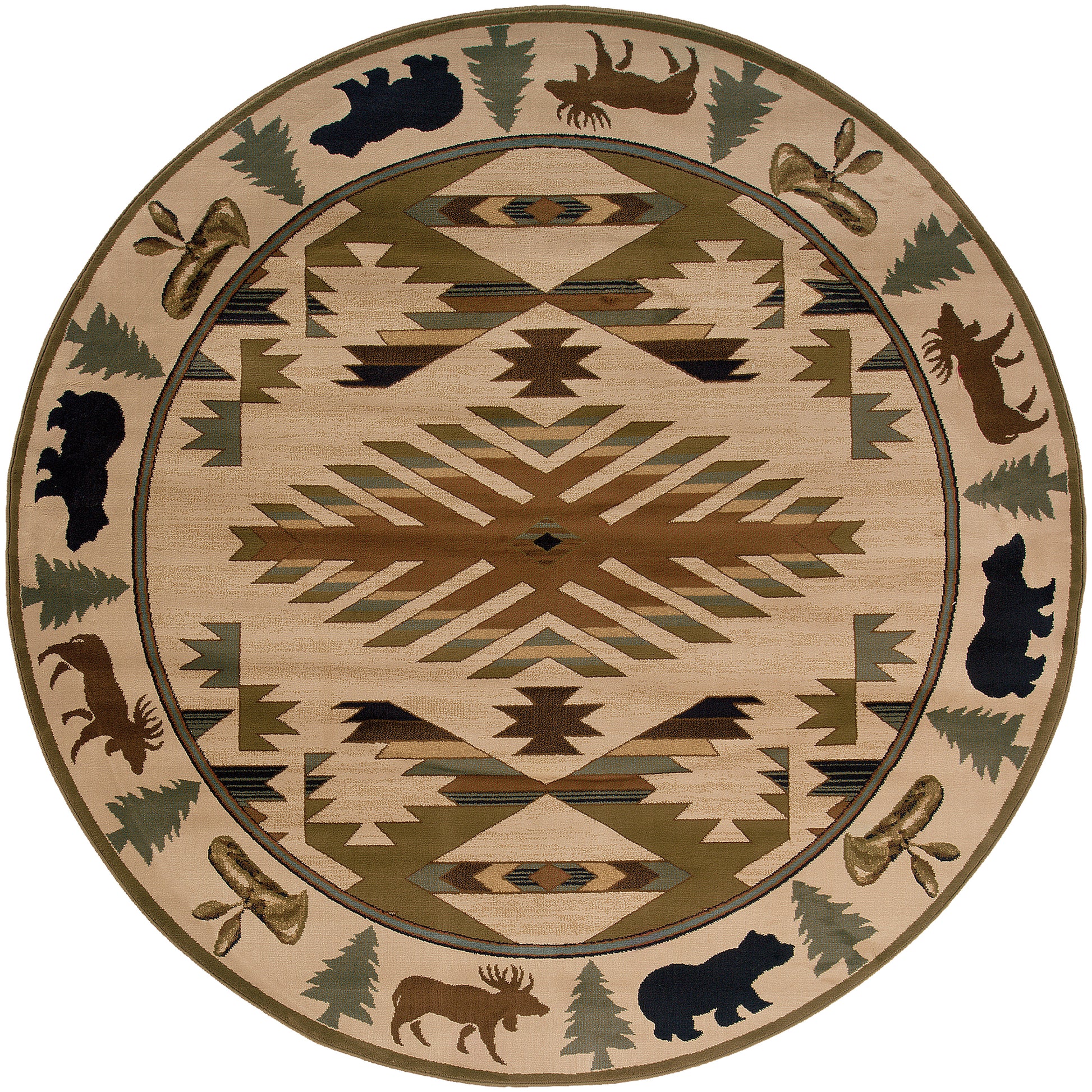 Hudson 1072A Ivory Southwest/Lodge Rug
