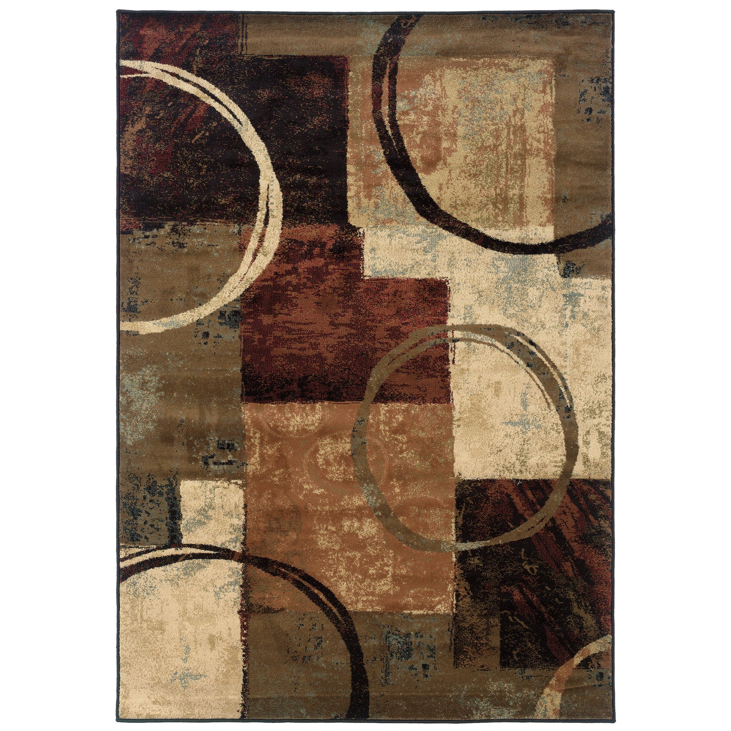 Hudson 2544B Brown Abstract Rug