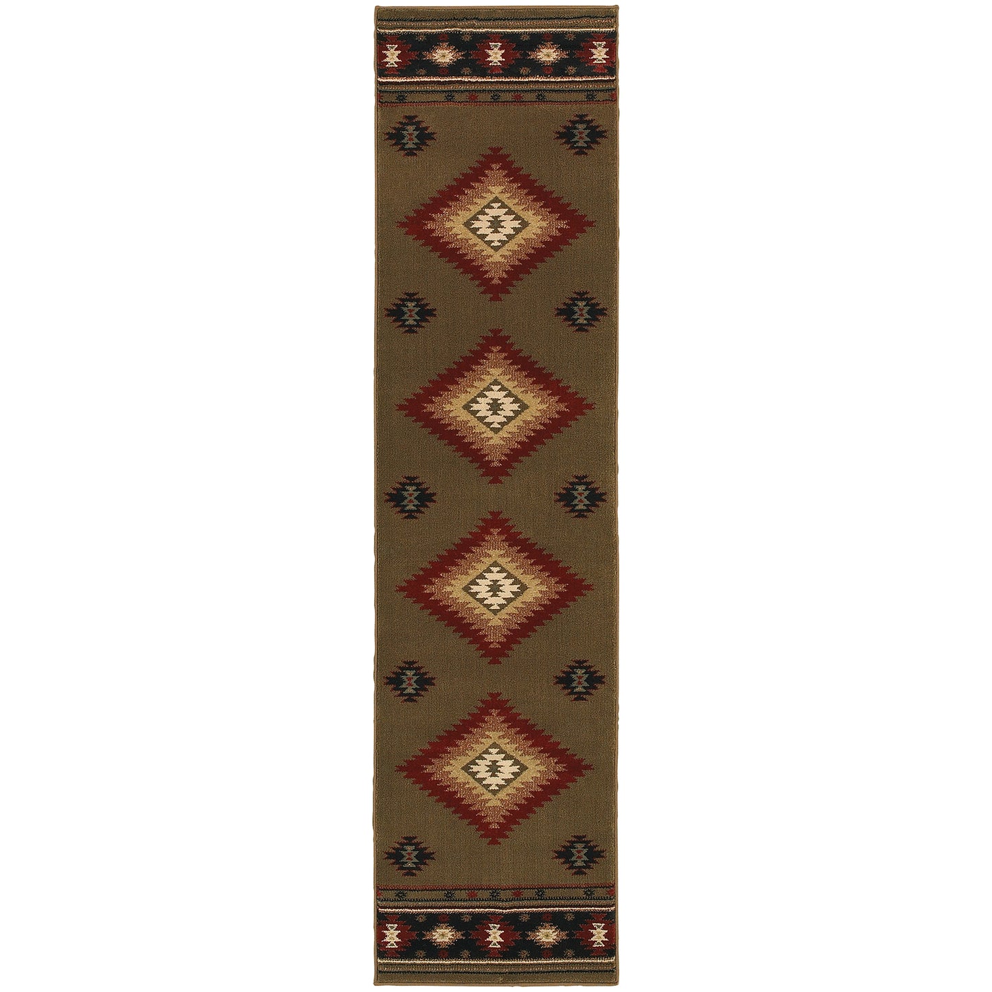 Hudson 087J1 Green Southwest/Lodge Rug