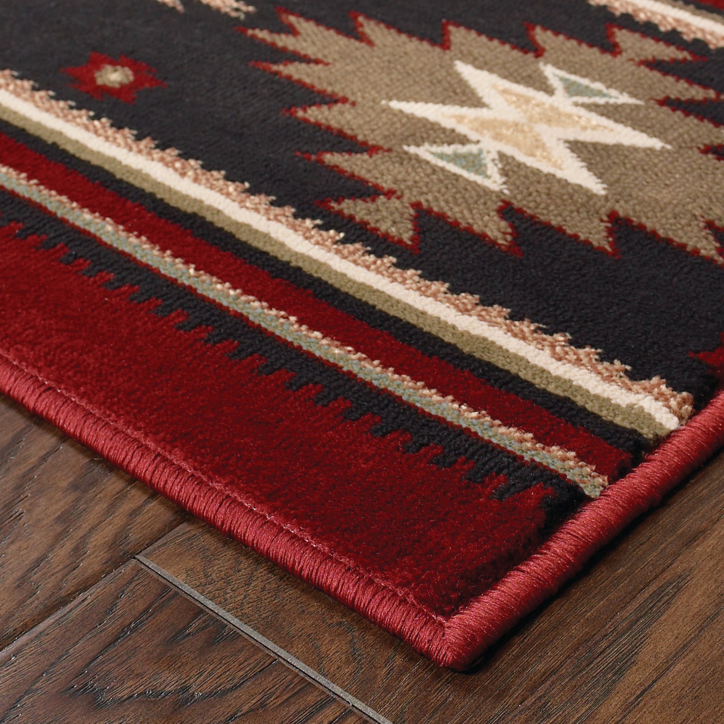 Hudson 087K1 Red Southwest/Lodge Rug