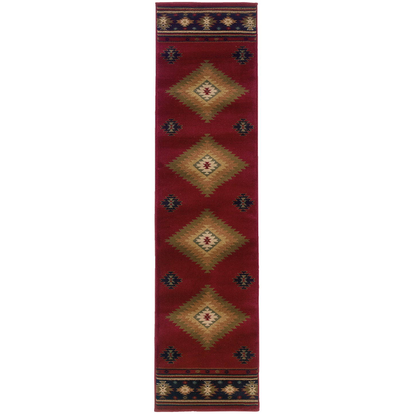 Hudson 087K1 Red Southwest/Lodge Rug