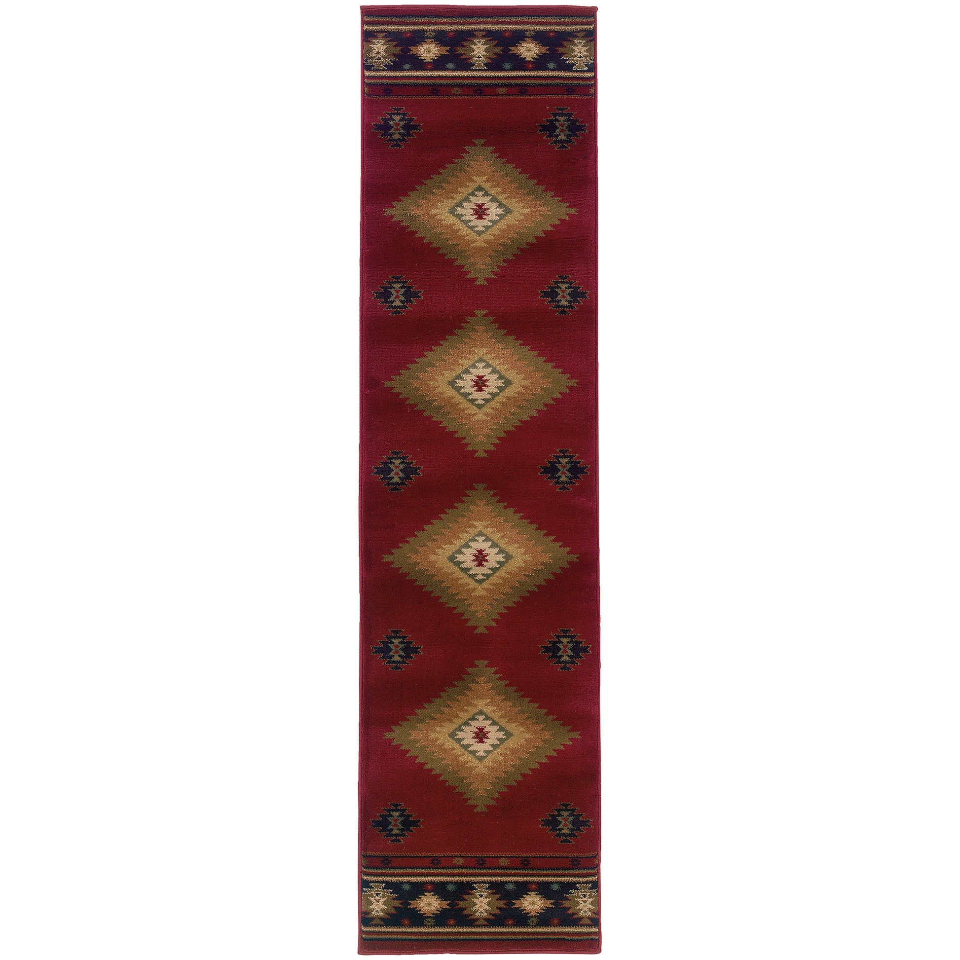 Hudson 087K1 Red Southwest/Lodge Rug
