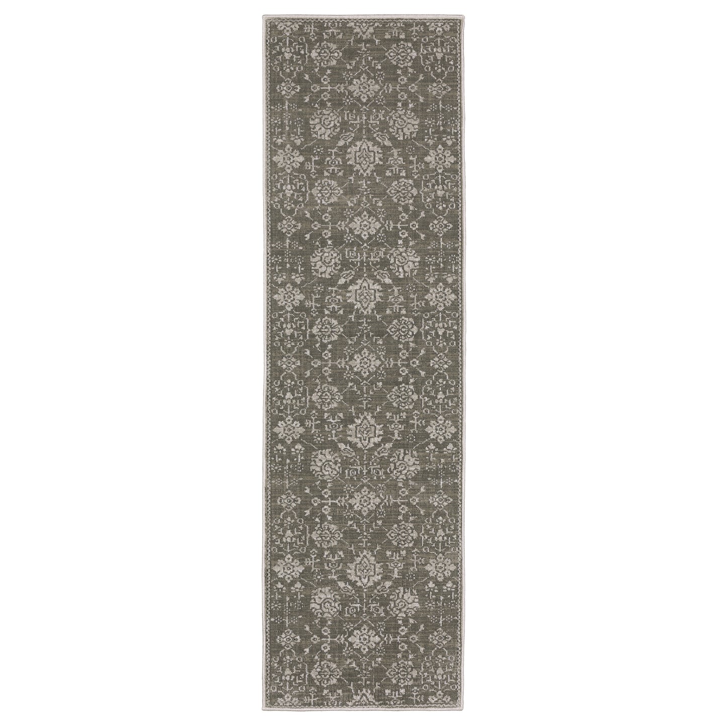 Intrigue INT01 Grey Floral Rug
