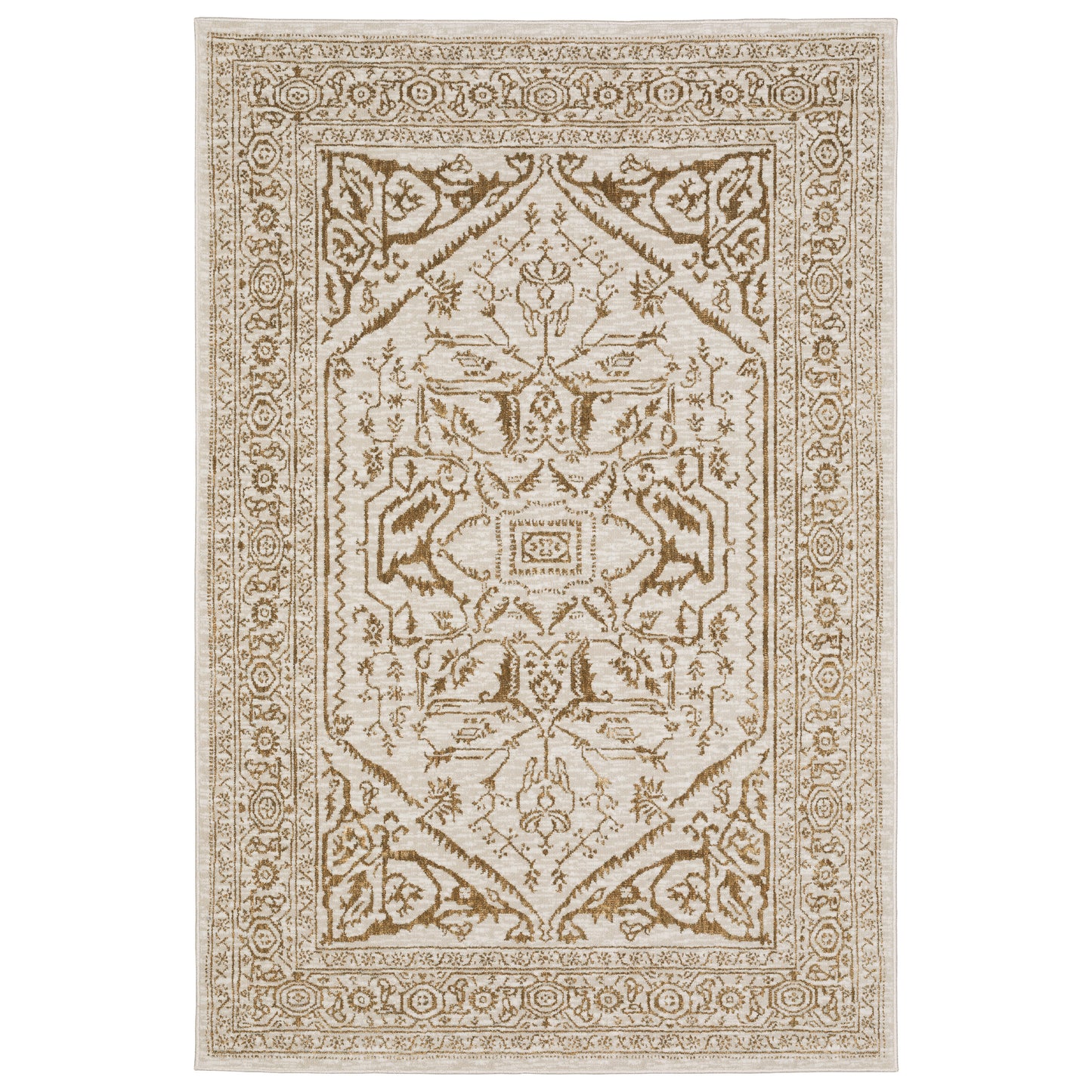 Intrigue INT03 Ivory Medallion Rug