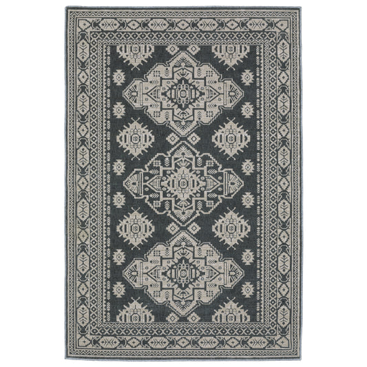 Intrigue INT05 Blue Medallion Rug