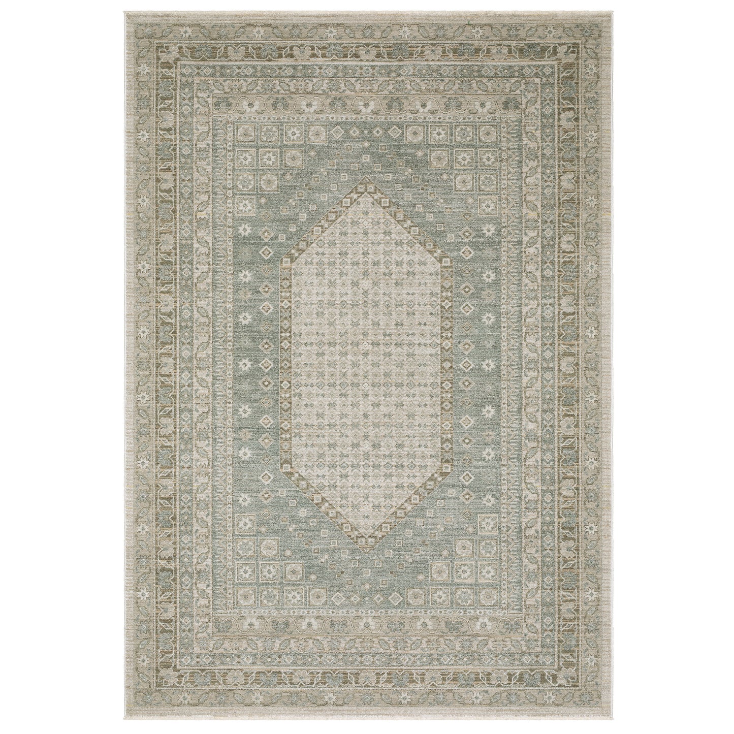 Keaton KEA08 Beige Medallion Rug