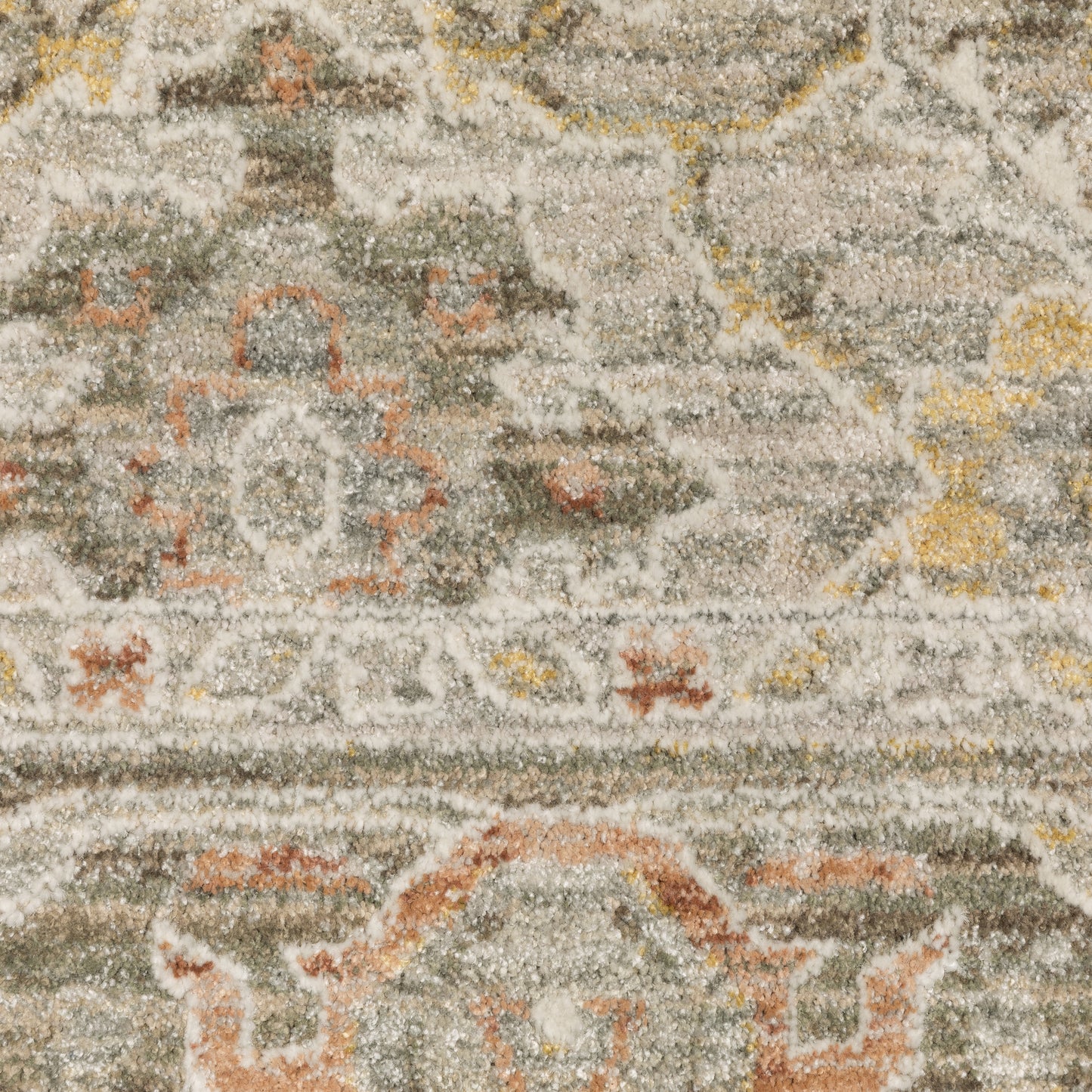 Keaton Floral Beige/ Multi Oriental Cut Pile Rug