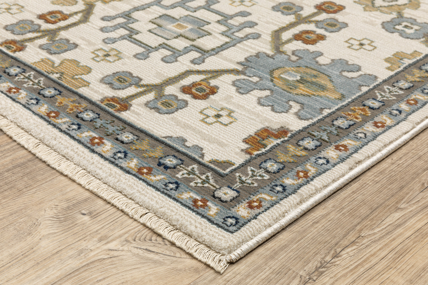 Keira KEI02 Ivory Floral Rug