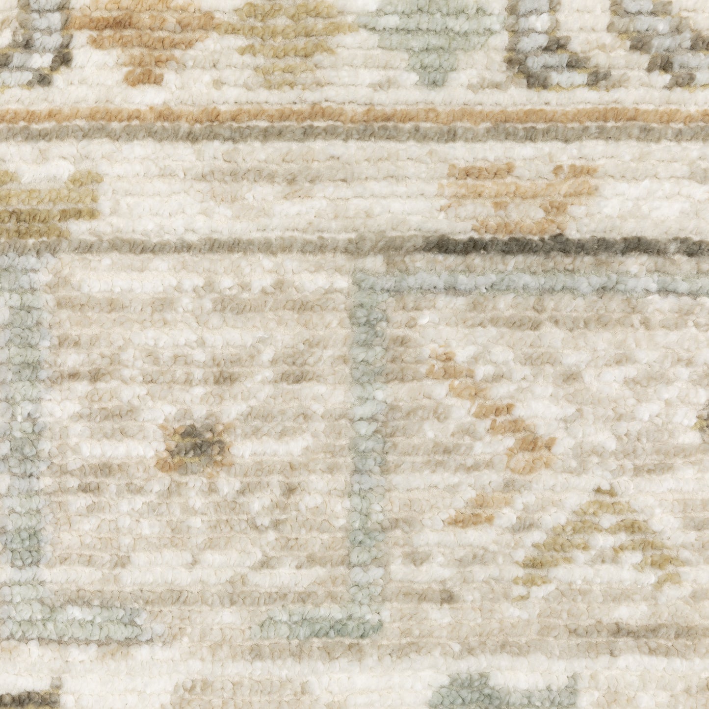 Lola Medallion Blue/ Beige Floral Cut Pile Rug