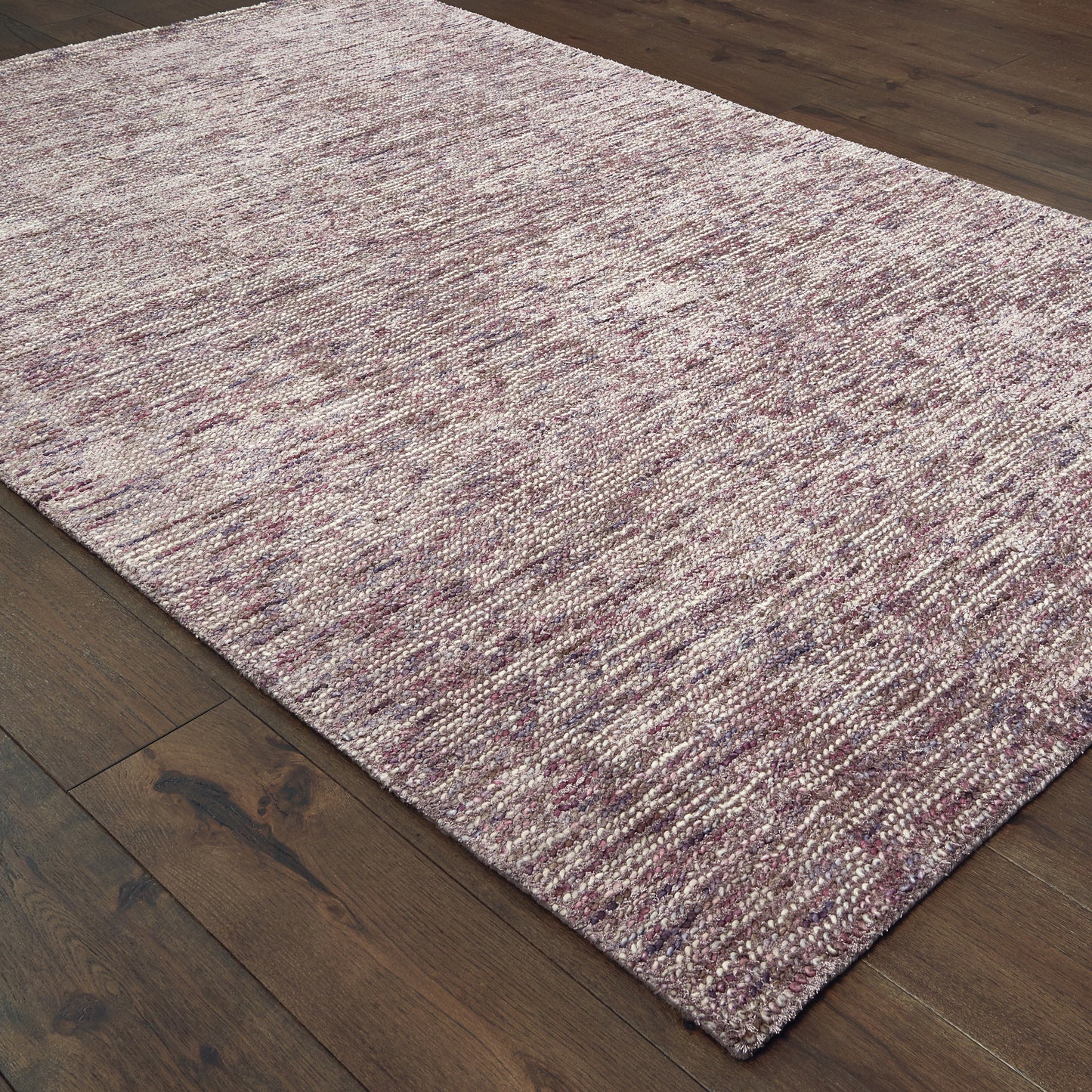 Lucent Solid Purple/ Pink Mixed Pile Rug
