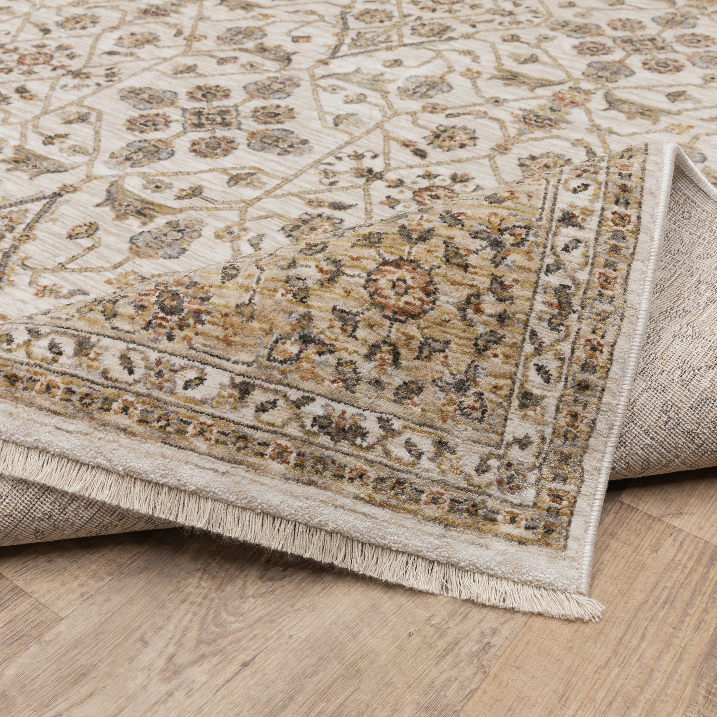 Maharaja Oriental Ivory/ Gold Cut Pile Rug