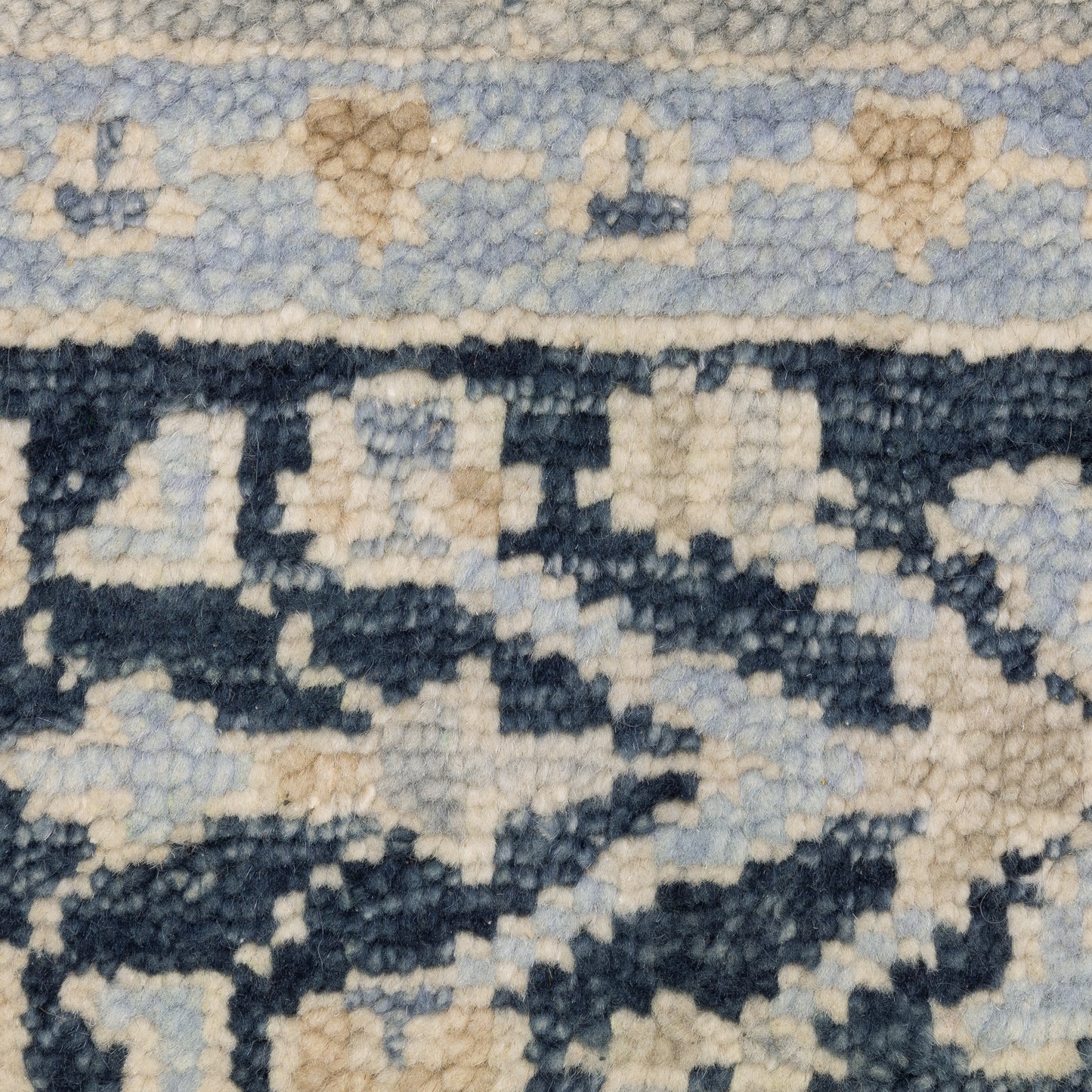 Majorca Botanical Grey/ Blue Floral Loop Pile Rug