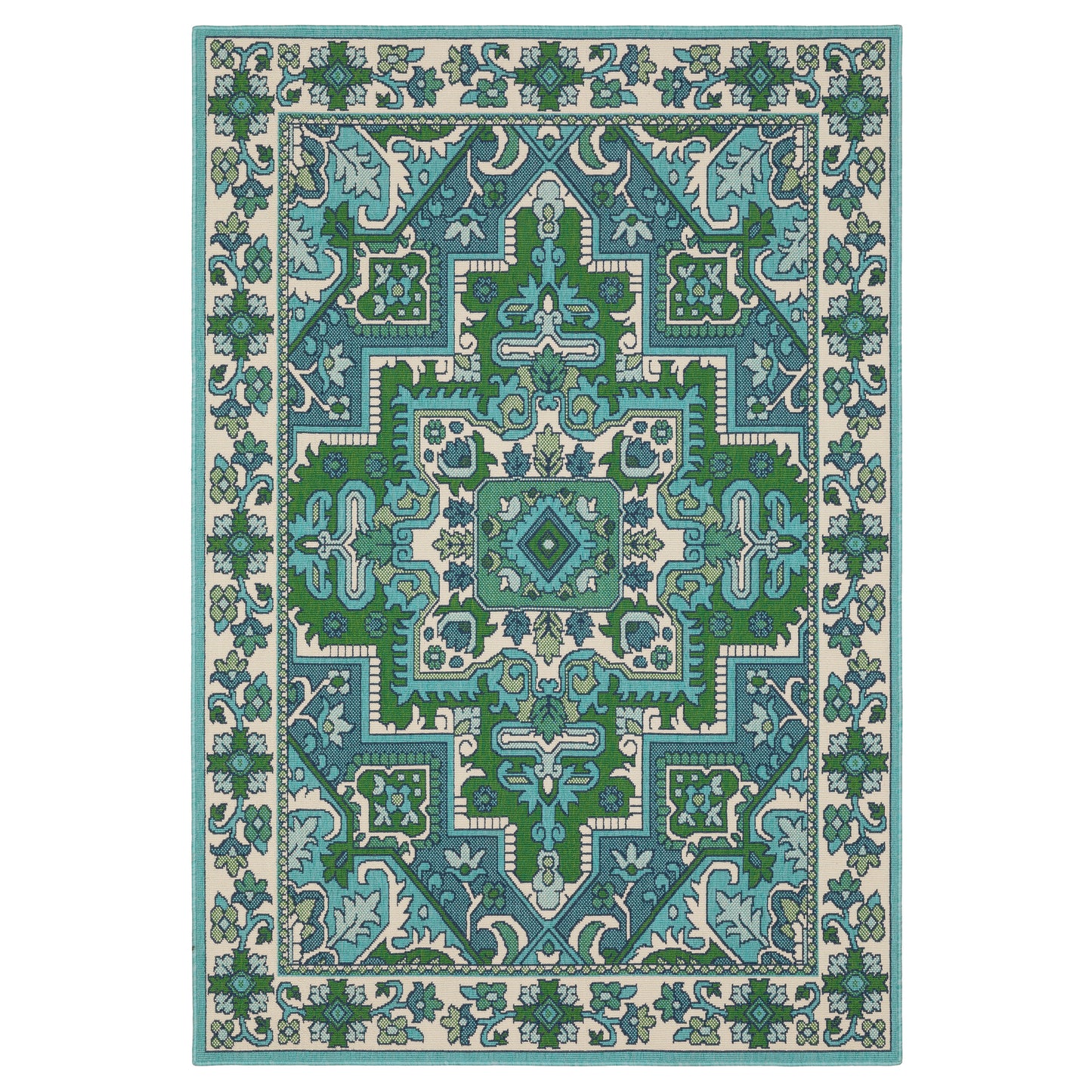 Meridian 2808G Blue Medallion Rug