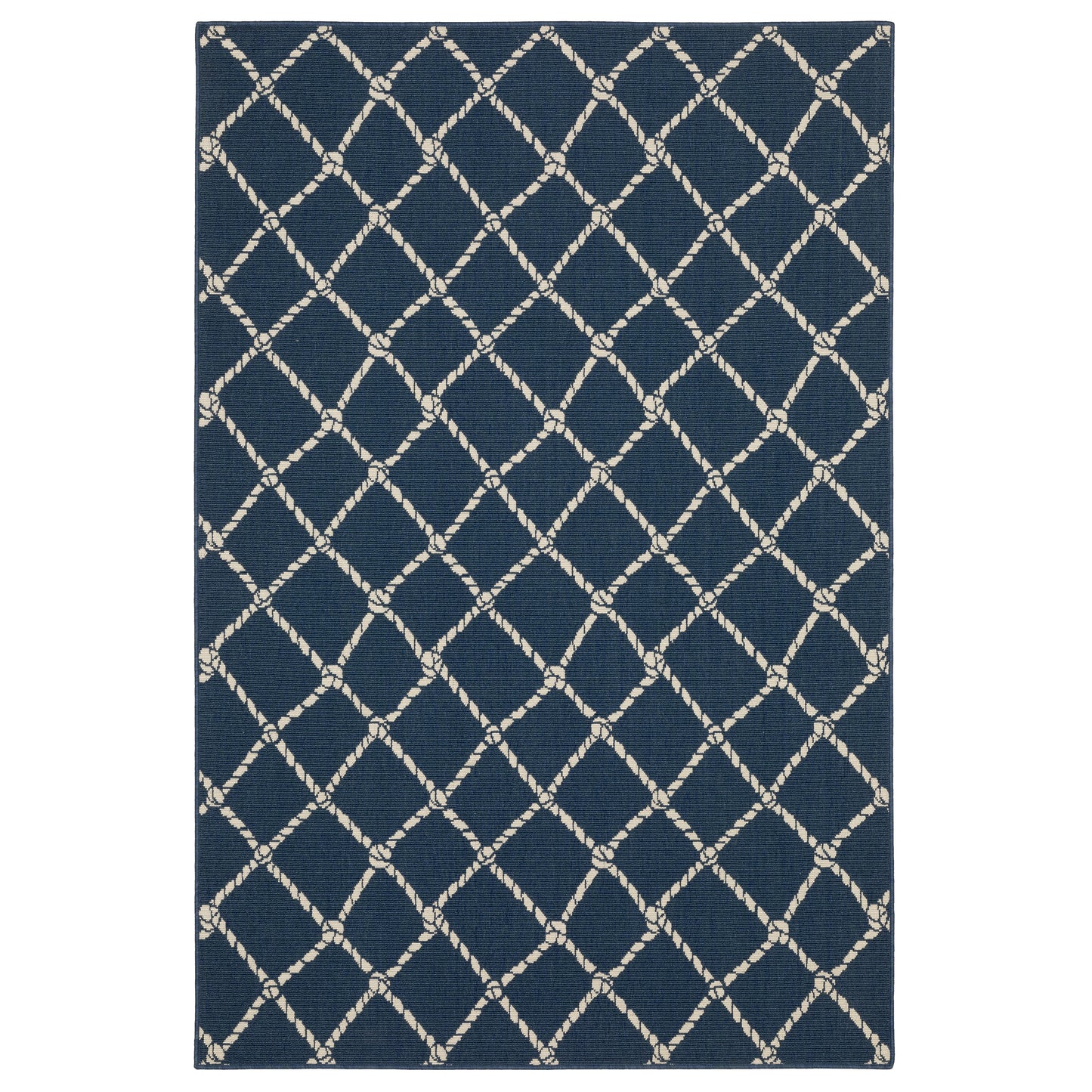 Meridian 4295B Blue Lattice Rug