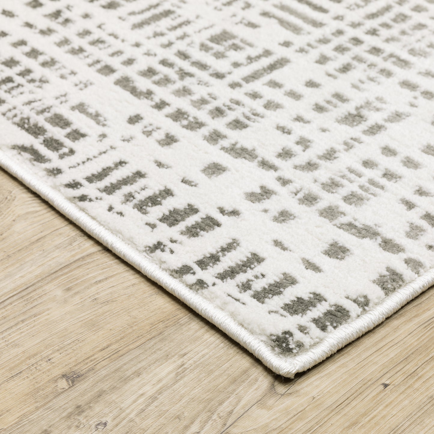 Montecito 5150W White Abstract Rug