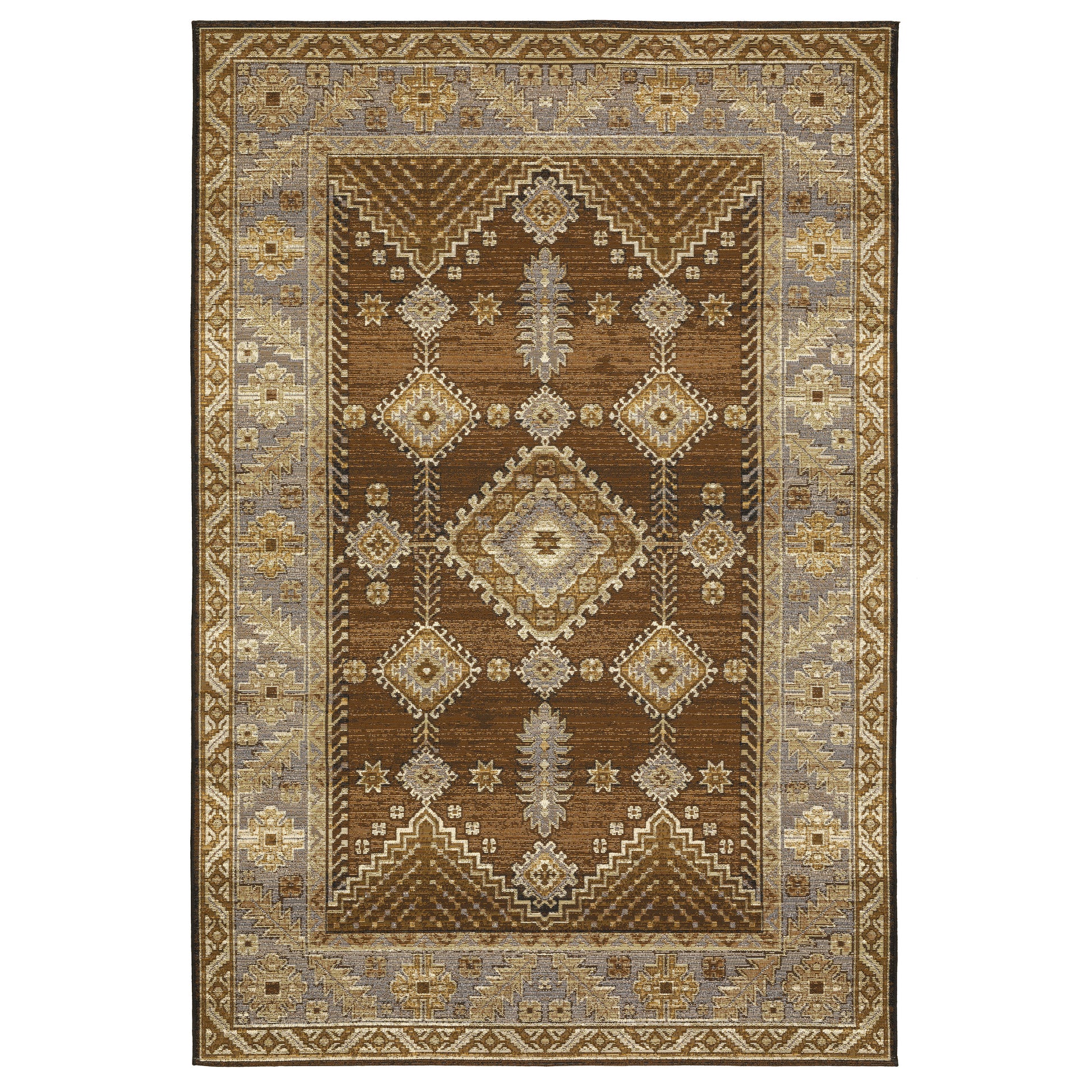 Naples 1441X Brown Medallion Rug