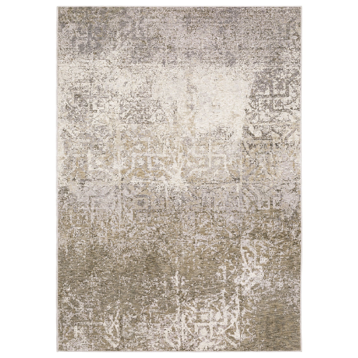 Nebulous 1330E Beige Distressed Rug