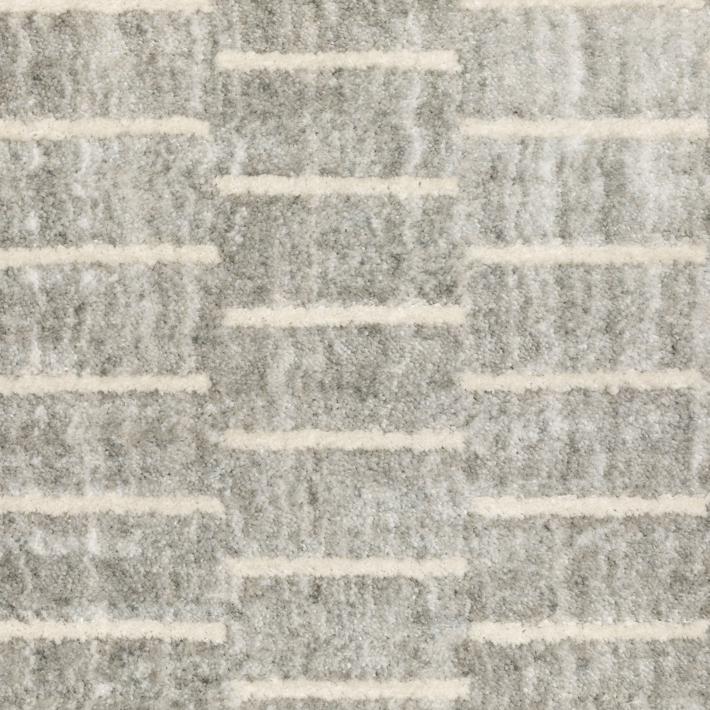 Oliver Geometric Grey/ Beige Cut Pile Rug