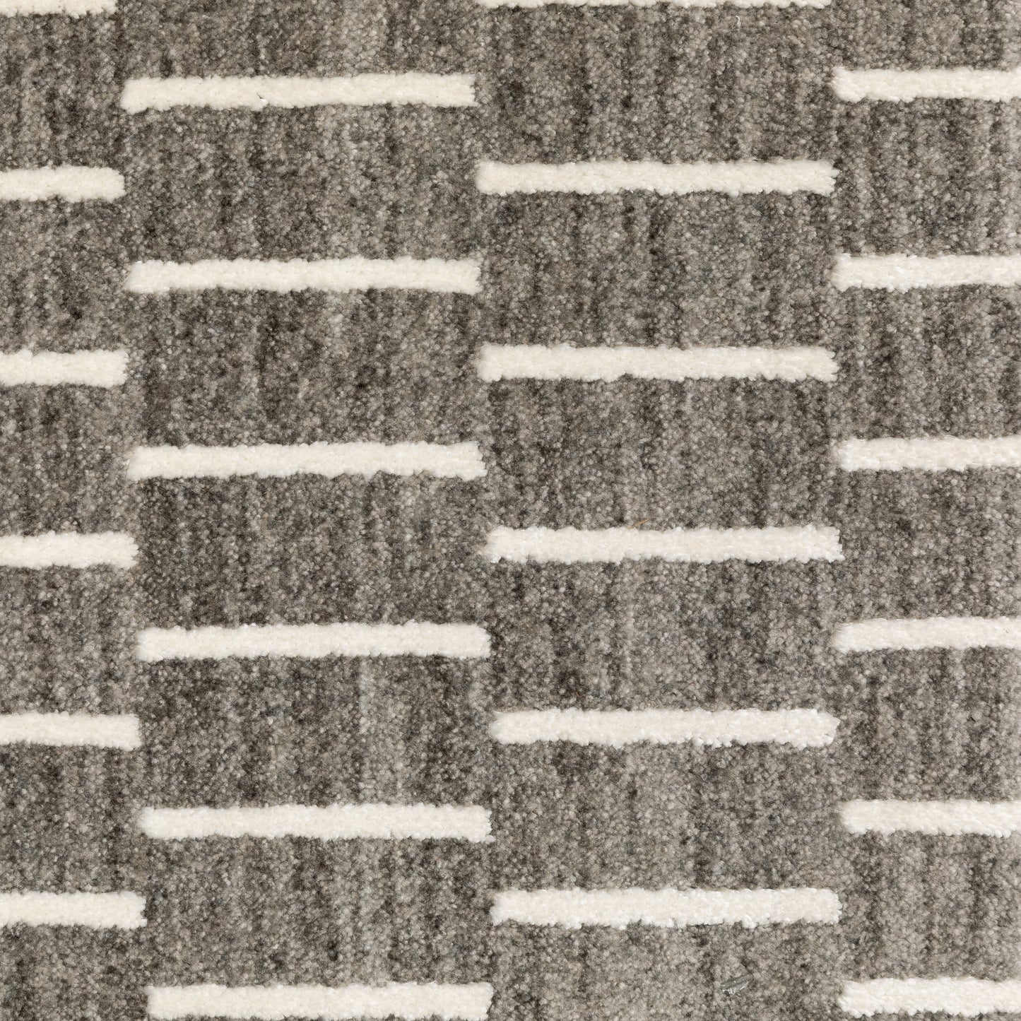 Oliver Geometric Grey/ Beige Cut Pile Rug