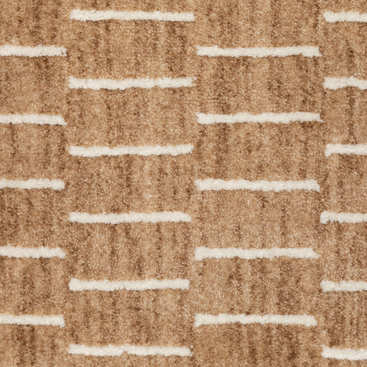 Oliver Geometric Rust/ Beige Cut Pile Rug