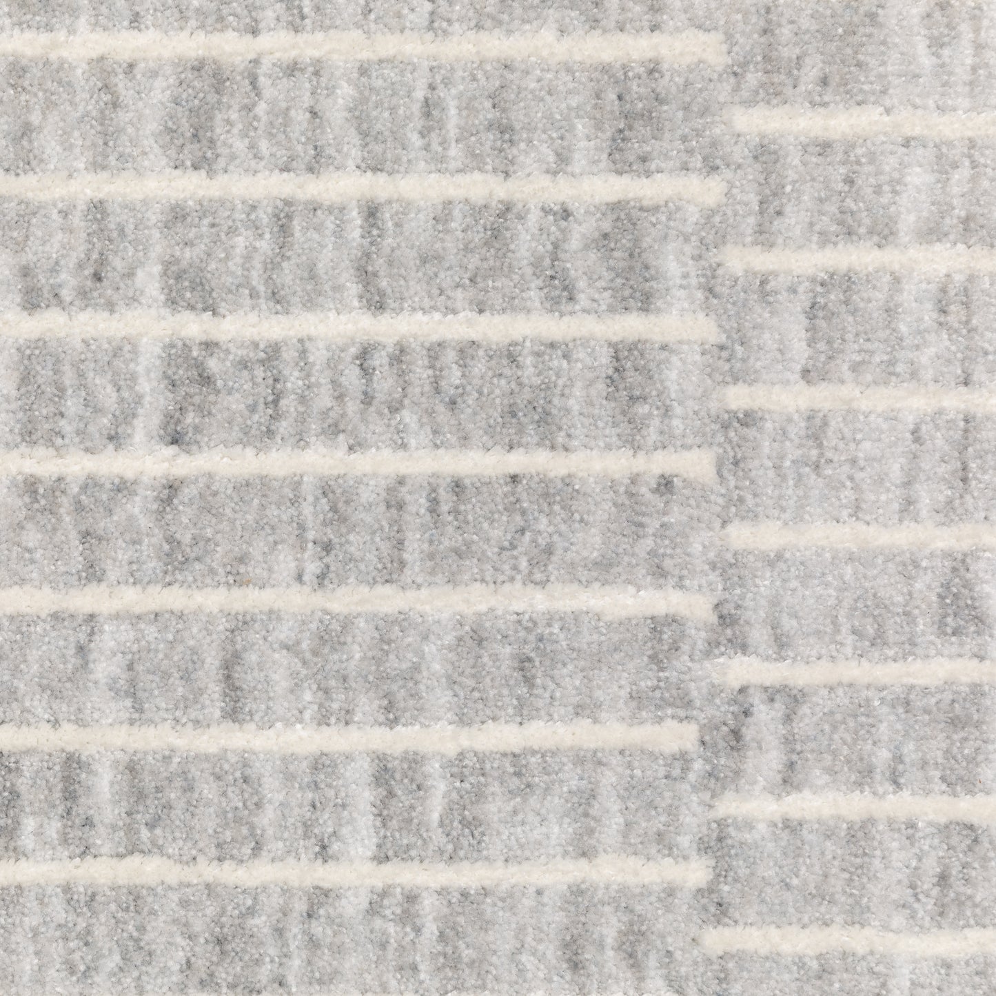 Oliver Stripe Grey/ Beige Geometric Cut Pile Rug