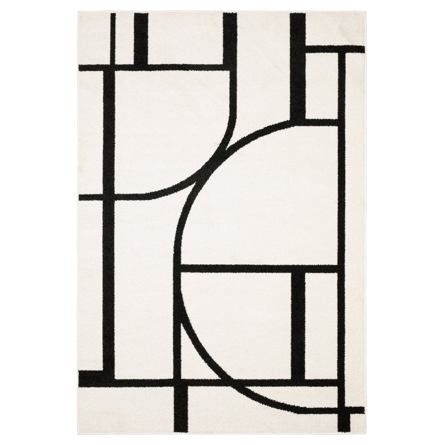 Quinn QUI06 Ivory Circles Rug