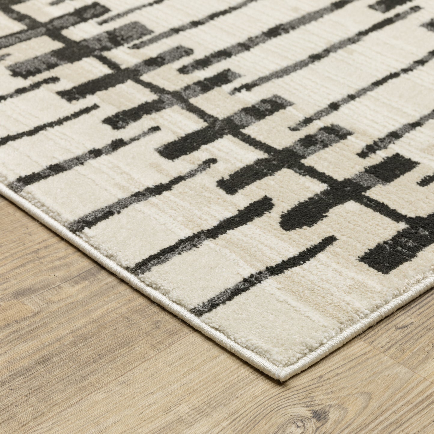 Raylan RAY11 Ivory Abstract Rug