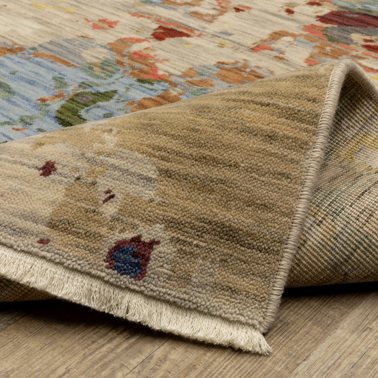 Soleri Abstract Beige/ Multi Cut Pile Rug
