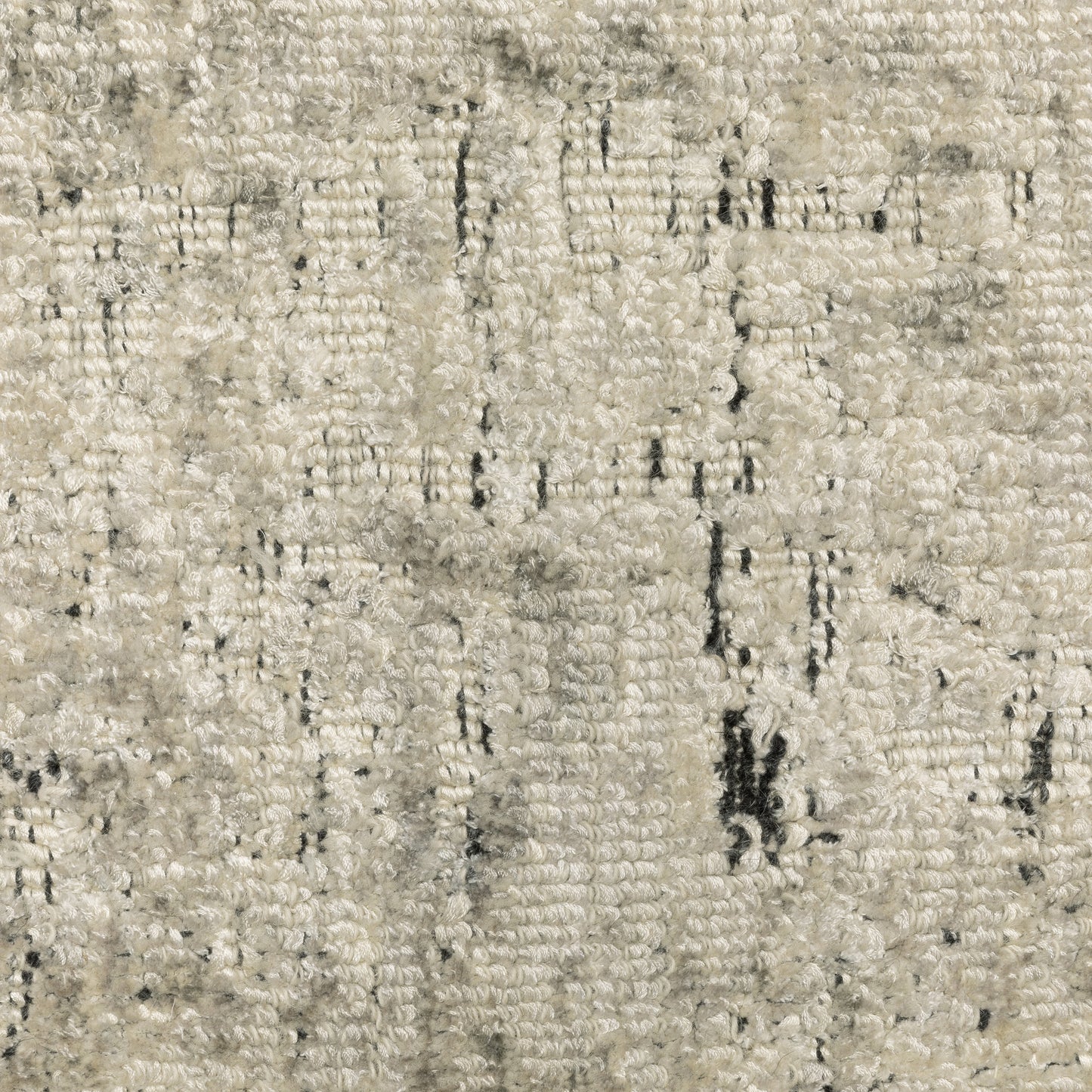 Solstice Abstract Beige/ Black Mixed Pile Rug