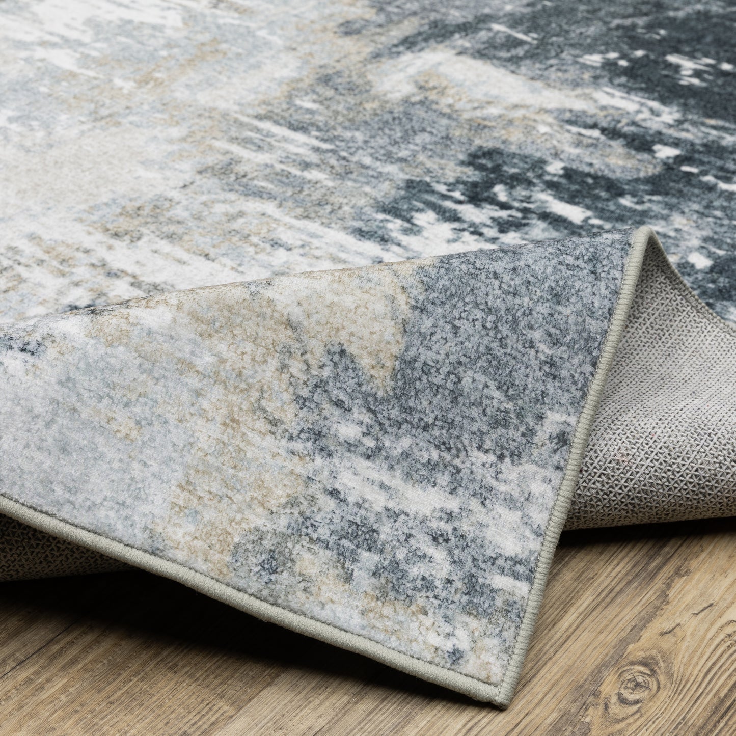 Sumter Abstract Ivory/ Grey Flat Weave Rug