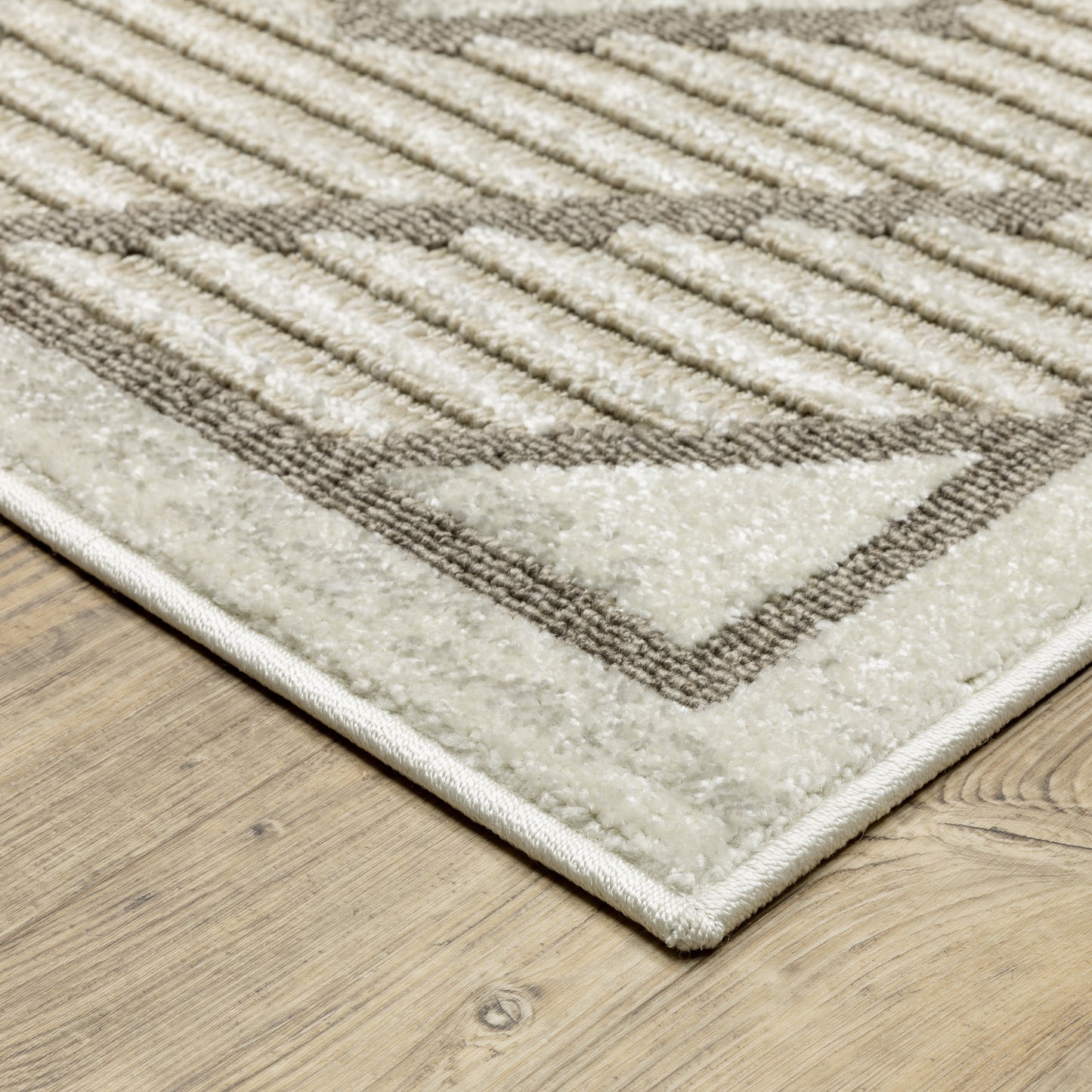 Tangier TAN05 Beige Stripe Rug