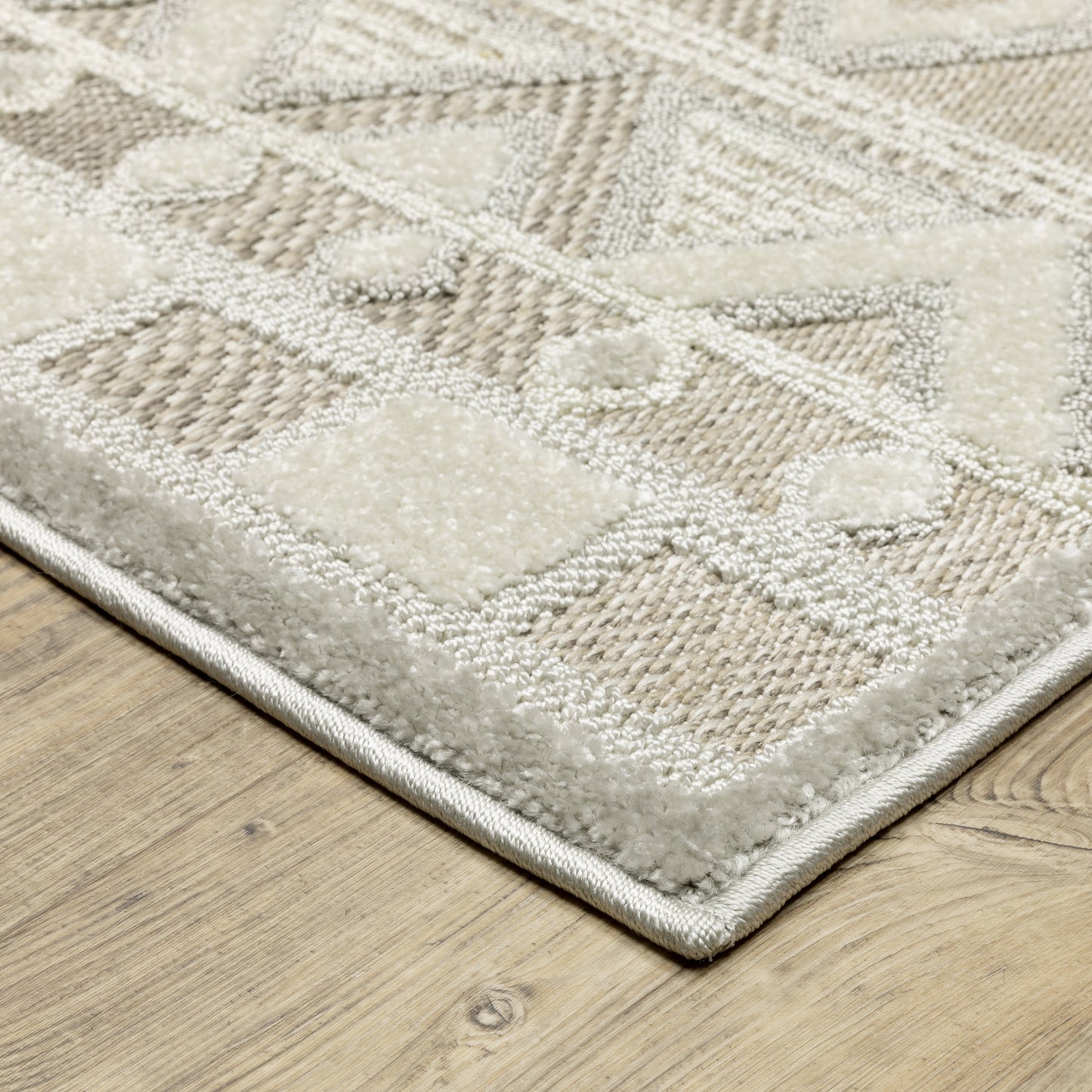 Tangier TAN09 Beige Stripe Rug