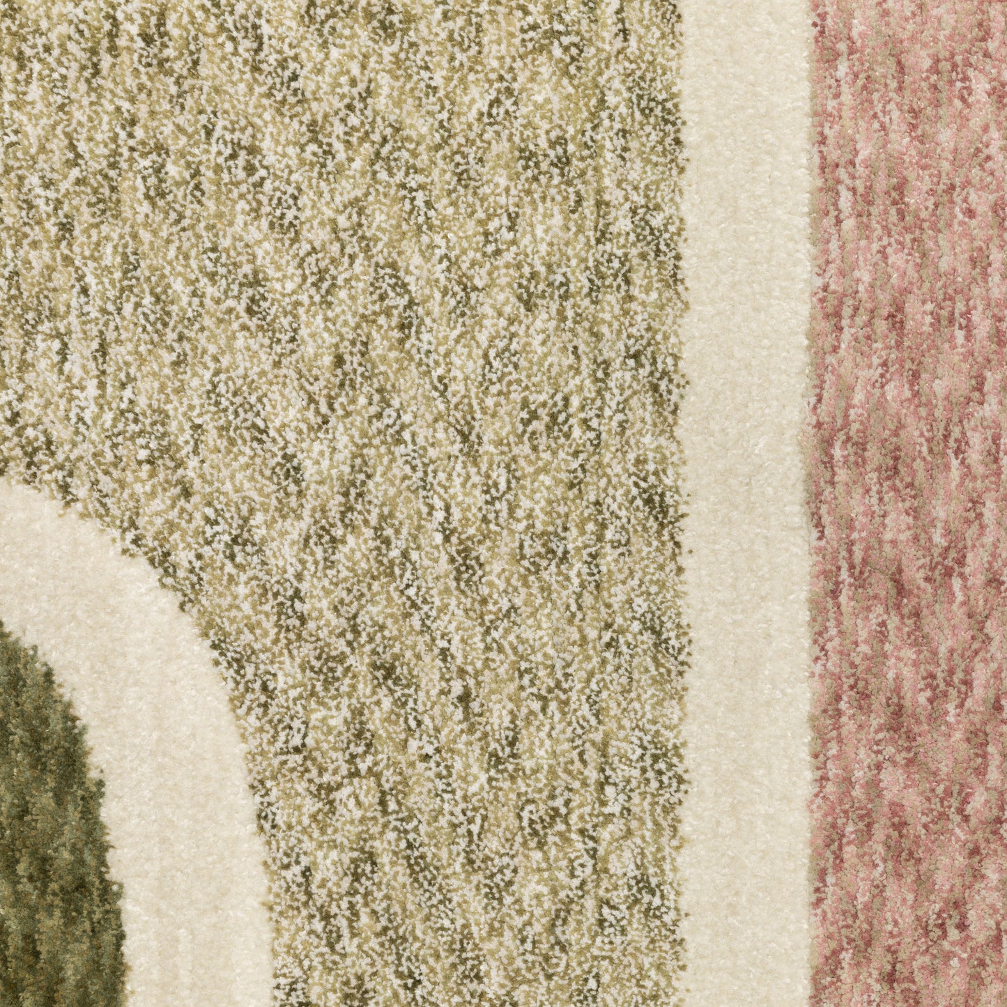 Tisdell Geometric Green/ Multi Abstract Cut Pile Rug