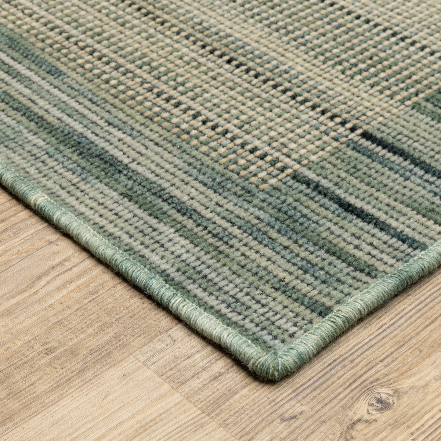 Warner Solid Blue/ Blue Border Loop Pile Rug