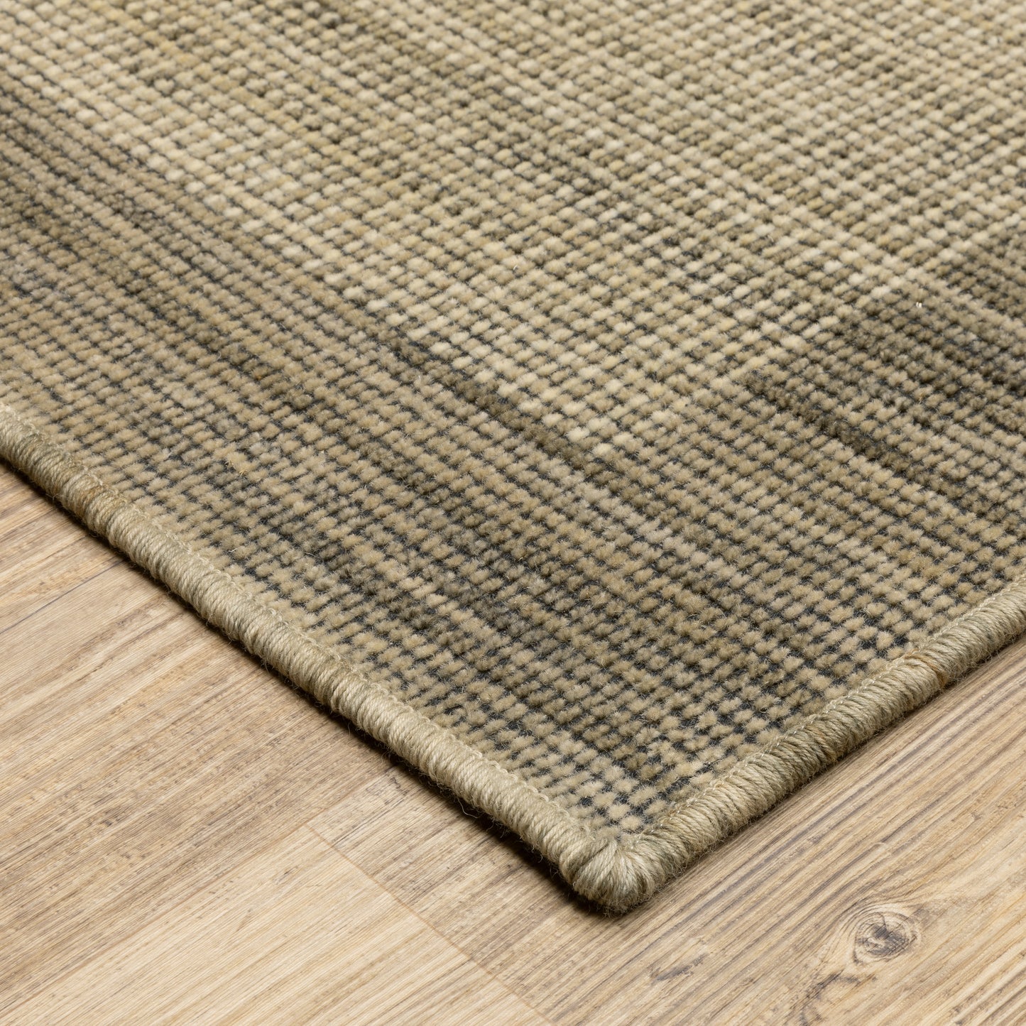 Warner Solid Grey/ Grey Border Loop Pile Rug