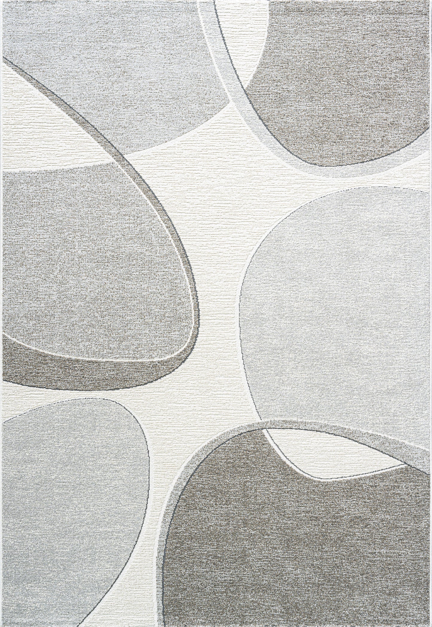 Polaris Modern Ivory/Grey Geometric Low Pile Rug