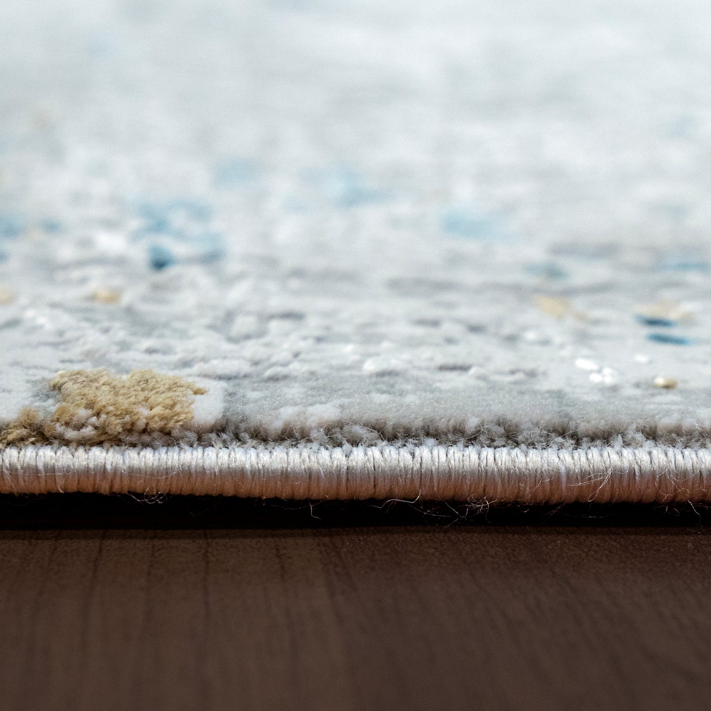 Ruby Transitional Grey/Blue Distressed Low Pile Rug