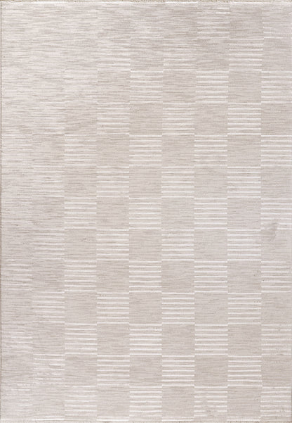 Mesa Modern Cream/Beige Geometric Low Pile Rug