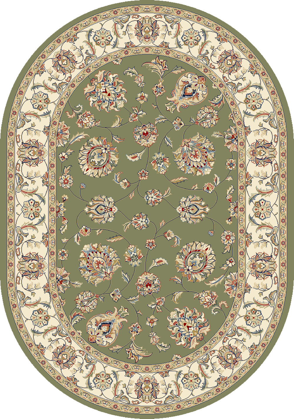 ANCIENT GARDEN 57365 GREEN/IVORY