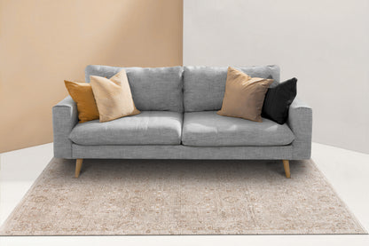 Irving Transitional Beige/Cream/Rust Floral Low Pile Rug