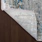 Ruby Transitional Grey/Blue Distressed Low Pile Rug