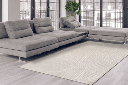 Mesa Modern Cream Geometric Low Pile Rug