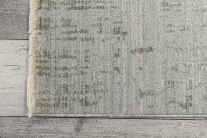 Mesa Modern Mint Green/Taupe Abstract Low Pile Rug