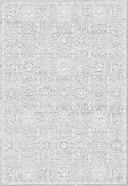 Sterling Transitional Ivory/Grey Damask High-Low Rug