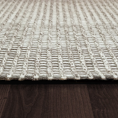 Enchant Solid Beige/Ivory Woven Flat-Woven Rug