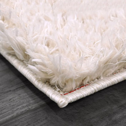 Callie Modern Ivory/Beige Geometric High Pile Rug